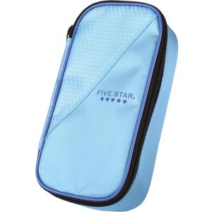 Five Star Pencil Pouch, Pen Case, High-Capacity Zipper Pouch, Storage Organizer for School Supplies Earbuds Chargers Cables Makeup, Blue/Denim (500212F-ECM)