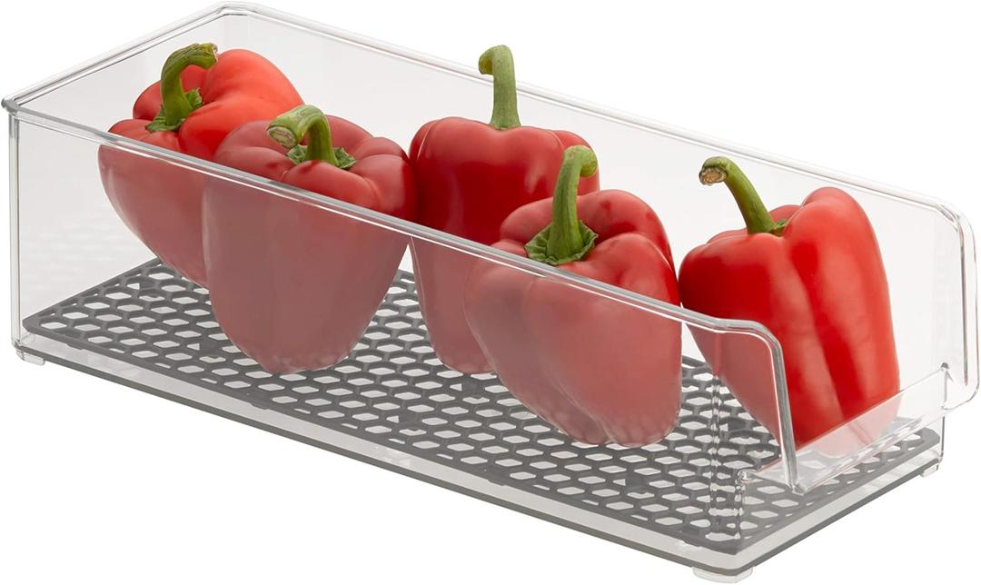 Spectrum Hexa in-Fridge Large Refrigerator Organizer Bin for Storage and Organization of Fruit Vegetables Produce and More, 15 x 6 x 4.25