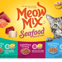 Meow Mix Seafood Favorites Chunks in Gravy Wet Cat Food Variety Pack, 2.75 Ounce (Pack of 12)