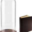 22'' × 8.66'' Glass Dome Cloche Display with Wood Base, Clear Display Jar