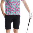 Men's Funny Golf Shirts Hawaiian Polo Shirts 80S Flashes Polo Shirts Funny Hawaiian Beach Summer Golf Polo Shirts (M)