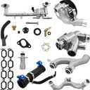 LR090630 Aluminum Cooling System Kit Fit for Jaguar F-Type XF XJ XKR XFR for Land Rover Range Rover Range Rover Sport LR4 2010-2017 5.0L V8 Engine LR109402 LR122709