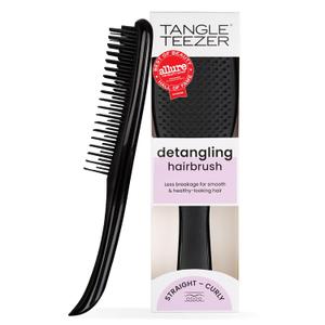 Tangle Teezer Ultimate Detangler Brush for Wet & Dry Hair, Eliminates Knots & Reduces Breakage for Straight to Wavy Hair Types, Liquorice Black (Regular)