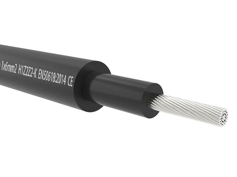 TUV SUD EN50618:2014 H1Z2Z2-K 1X6MM/10 AWG AC 1.0/1.0 KV DC 1500V-40°C~+90°C SOLAR PV CABLE