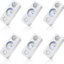 LED Motion Sensor Puck Lights, Rechargeable Cabinet Lights, Stick on Wireless LED Night Light for Closet, Drawer, Shelf, Under Cabinet, Warm White 6Pack, USB Charging Cord Included