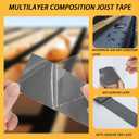 4 Pack Joist Tape for Decking 1-5/8"50', Weather-Resistant Deck Butyl Joist Tape,Waterproof Joists Tape for Flashing Deck Joists and Beams Building Joists