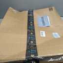 VHC Brands, Kettle Grove, Cotton, 14x14, Plaid, Chair Pad, Black, 1 Pack