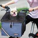 Pet Carrier Bicycle Basket Bag Pet Carrier/Booster Backpack for Dogs and Cats with Big Side Pockets,Comfy & Padded Shoulder Strap,Travel with Your Pet SafetyClassic Blue (Medium:10.6"L x 11.4"W x 11.4")
