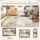OLANLY 8x10 Washable Area Rug, Soft Non Slip Carpet for Bedroom Living Room