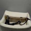 Dog Car Seat for Small Dogs,Ultra-Soft Fabric,2 Storage Pockets & Safety Leash,Adjustable Straps,Easy to Install,Fully Detachable and Washable(Beige)