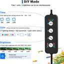 AQQA LED Aquarium Light, 24/7 Mode Clip on Fish Tank Light with Memory Function, DIY Mode Full Spectrum Aquarium Plant Light, Adjustable Timer/Brightness, IP68 Waterproof for 32-40 Inch Fish Tank 30W