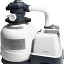 INTEX 2,100 GPH Krystal Clear Sand Filter Pump and Saltwater Pool Chlorine System for Above Ground Pools, Pool Cleaner System with Automatic Timer