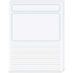 Children's Story Writing Paper Pads - 8.5 x 11 in, 150 Loose-Leaf Sheets - Story Pages for Kids with Drawing Space & Lined Handwriting Paper for Student Practice