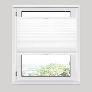 Allesin Top Down Bottom Up Cellular Shades, Blackout Shades Noise Reduction, Honeycomb Blinds Cordless Room Darkening for Bedroom Office, Light Filtering (White, W35 x H64)