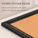 Cork Board Bulletin Board - 24" x 18" - Rustic Black Frame Corkboard for Wall - Decorative Pin Board, Message Board, Vision Board, Picture Board, Photo Board
