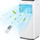 10000 BTU Portable Air Conditioner, 3 in 1 AC Unit, Fan & Dehumidifier w/Sleep Mode, 24H Timer, LED Display, Child Lock, Remote Control & Window Kit for Bedroom, Office, Dorm (10000BTU)