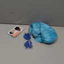 PLULON Light Blue Bob Wig with Bangs, Short Straight Bob Wig with Heart Sunglasses 12 Inch Shoulder Length Heat Resistant Synthetic Hair Cap for Women Natural Look Daily Use Cosplay Costume Party