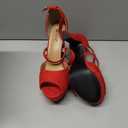 IDIFU Women's Platform Chunky High Heels Dress Sandals Peep Toe Ankle Strap Wedding Party Evening Shoes for Women Bride (8.5)