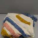 Moukeren 2 Pcs Bohemian Throw Pillow Covers 18 x 18 Inches Woven Tufted Cushion Covers with Tassel Diamond Throw Cushion Cases for Bed Couch Sofa Living Room Bedroom, No Pillow Insert(Fresh)