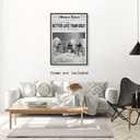 Vintage Black And White Newspaper Wall Art The New York Better Late Than Ugly Canvas Prints Funky Feminist Poster Trendy Wall Decor for Girl Dorm Room bar cart decor 12x18inch Unframed (style-6)