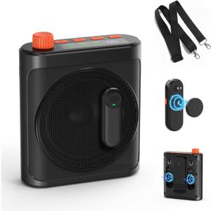 yAyusi Wireless Voice Amplifier for Teachers with 2 Magnetic Lavalier Mics, Hands Free Mini Portable Microphone and Speaker with Lanyard, Rechargeable Teacher Microphones for Classroom/Meetings/Speech