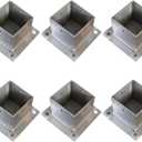 Post Base Bracket Square, Heavy Duty Fence Column Support Base Kit for Railing/Pole/Pergola/Deck Posts Bottom Protect, 1 2 3 4 5 6 8 Inch Inside Wide Anchor(6 pcs,3.7x3.7IN/95x95MM)