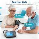 Blood Pressure Monitor for Upper Arm, Automatic Blood Pressure Cuff for Home Use, Blood Pressure Machine with Backlit Display, Irregular Heartbeat Detection, 260 Memory, Storage Bag
