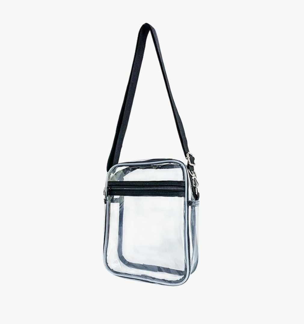 Clear Crossbody Bag Crossbody Transparent Purse Bag with Adjustable Strap Clear Unisex Sports Travel Shoulder Bag