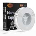 Double Sided Tape Heavy Duty, 16.4FT Nano Tape Extra Large Clear Mounting Tape, Removable Traceless Two Sided Adhesive Tape, Strong Grip Picture Hanging Strips Adhesive Poster Carpet Tape (0.08" x 1.18" x 16.4')