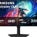 Samsung 27" Odyssey OLED G6 (G61SH) Gaming Monitor - QD-OLED, QHD (1440P), 240Hz, 0.03ms, Glare-Free, Pantone Validated, HDR10, Height-adjustable stand, OLED Safeguard, LS27HG612SNXZA