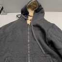Yeokou Women's Casual Full Zip Up Sherpa Lined Hoodie Sweatshirt Jacket Coat (Gray, L)
