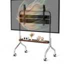 Mobile TV Cart Easel Rolling TV Stand for 32 to 75 Inch LCD LED OLED Flat Panel Screens, Stainless Steel Portable Floor TV Stand with Locking Wheels Hold Up to 110 Lbs Max VESA 600x400mm
