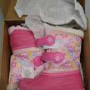 FUNCOO PLUS Toddler Warm Boots Girls Winter Snow Boots Child Rain Boot Waterproof Shoes Outdoor Size 10