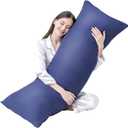 DOWNCOOL Large Body Pillow- Breathable Full Body Pillow for Side Sleeper - Soft Long Bed Pillow for Adults - (Blue,20 x 54 inch) Insert Only