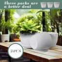 10/9/8 inch Plant Pots, 3 Pack Plastic Flower Pots Modern Flower Pots with Drainage Holes and Trays are for Indoor and Outdoor Plants, Herbs and Flowers,White Speckles