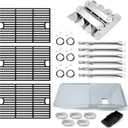 Adviace Replacement Parts for Nexgrill 720-0898, Drip Pan Grease Tray, Grill Heat Plates, Burner Tubes and Igniter, Grill Grates for Nexgrill 720-0898 Deluxe 6 Burner Gas Grill