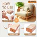 28Pcs Chair Leg Floor Protectors Rectangle for Hardwood Floors Silicone Caps Covers Felt Furniture Pads Clear Chair Sliders, Protect The Floor from Scratches(Fit:L 1.12"-1.5",W 0.75"-1")