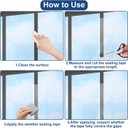 2 x Krijuess 2 Rolls Window Seal Strip, 2 Inch x 33 FT Air Conditioner Window Seal Residue, Clear and Waterproof Weather Stripping Tape for Doors Windows and Shower Glass Gaps Bathroom