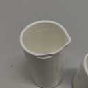 Modern White Mini Ceramic Creamer Container and Small Coffee Milk Pitcher, Minimalist Design(3 oz/4 oz for 2)