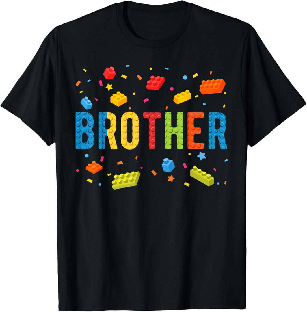 2 pack Brother Building Blocks Birthday Boy T-Shirt 2T,4T