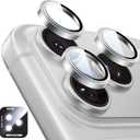 MAGIC JOHN for iPhone 17 Pro Max/17 Pro Camera Lens Protector [Alignment Kit&1:1 Invisible Fit] 9H Aerospace Tempered Glass, Ultra HD, Metal Individual RingCase Friendly, Set of 2,Sliver