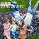 OLANLY Waterproof Outdoor Rug 6x9 ft, Outdoor Plastic Straw Rug with Flower Pattern, Reversible RV Mat for Patio, Camping, Balcony, Deck, Backyard, Black & Grey