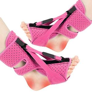 Plantar Fasciitis Night Splint Adjustable Plantar Fasciitis Relief Women Men Straps Relief Day Night(Pink-2PC)