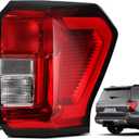 Red Chrome Halogen Tail Light Compatible with 2022-2024 Ford Expedition Taillights Rear Brake Lamp Rear Reverse Stop Brake Lamp Replacement for OEM#NL1Z13404A Right Passenger Side RH