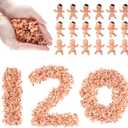120 PCS Plastic Babies for Games, 1 Inch Mini Babies Bulk for Baby Shower Game, Tiny Baby Figurines for My Water Broke Ice Cube Game, King Cake Babies for Party Decorations
