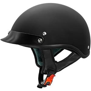 VCAN Cruiser Solid Half Face Motorcycle Helmet Size L 59-60 cm Black