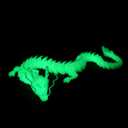 Luminous 3D Printed Dragon,17.7inch,Glows at Night,Flexible Realistic Articulated Animal Fidget Toys,Mystery Figurines Gifts,Executive Desk Dcor and Festival Collectible (Luminous Green)