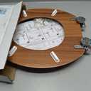 Slow Close Wood Toilet Seat, Quick-Release (Round, Natural)