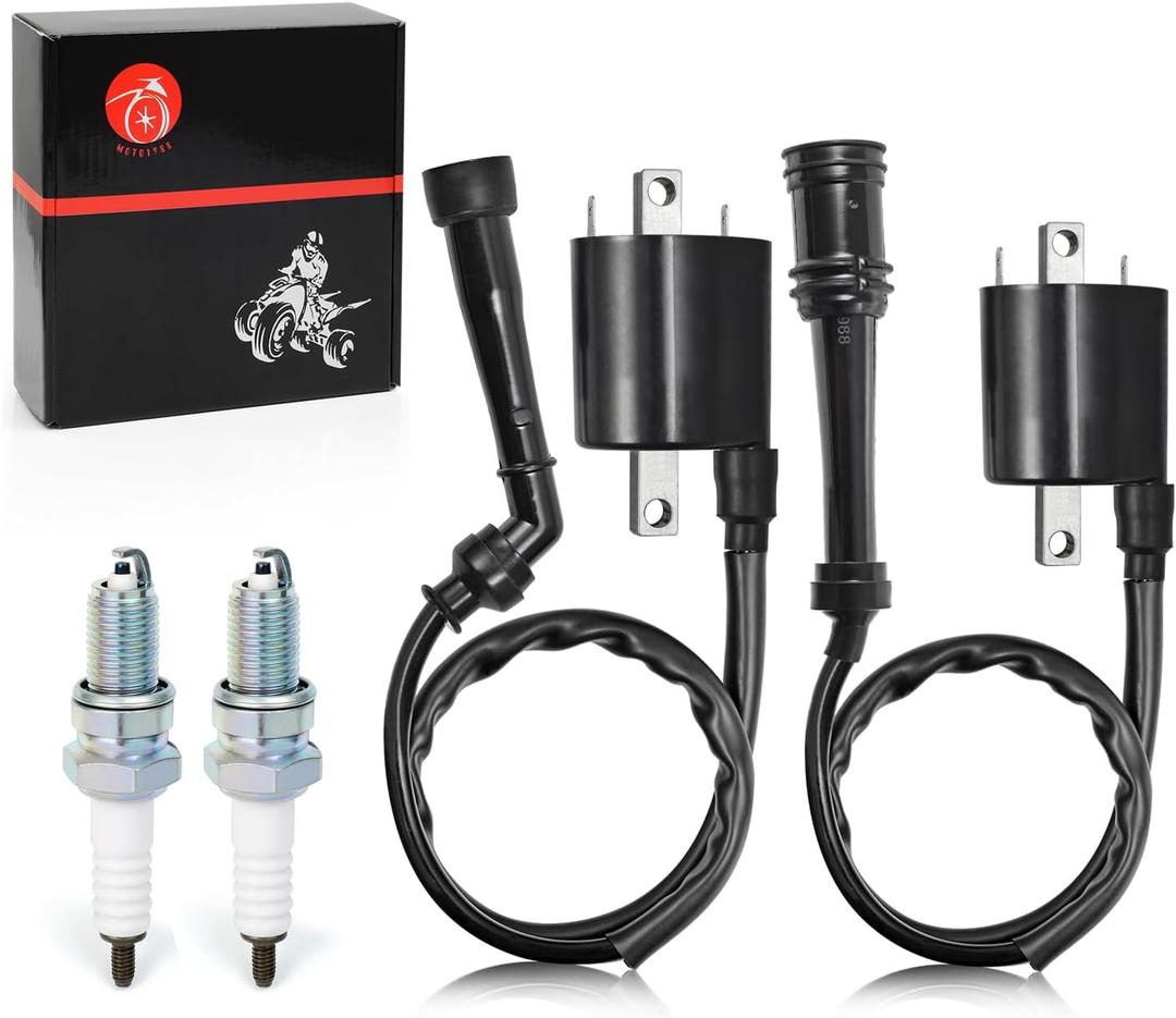Ignition Coil Pack and CAP R+L & spark plug For Yamaha V Star 650 XVS650 1998-2016 4VR-82320-00-00 4XY-82370-00-00