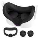 Silicone Cover for Oculus Quest 2 Face Pad with Lens Covers Protectors Washable VR Silicone Covers for Meta Quest 2 VR Accessories